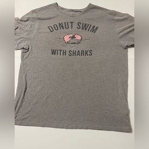 Old Navy “Donut Swim With Sharks” Men’s XL Short Sleeve T-Shirt